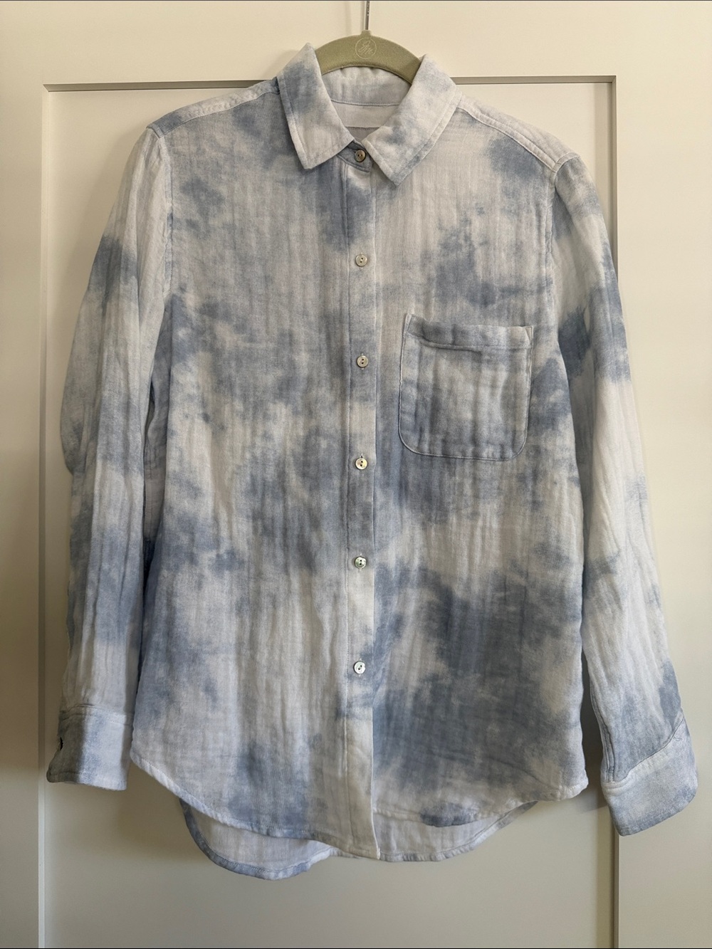 BRAND NEW Rails Light Blue Tie-Dye Button-Down Shirt